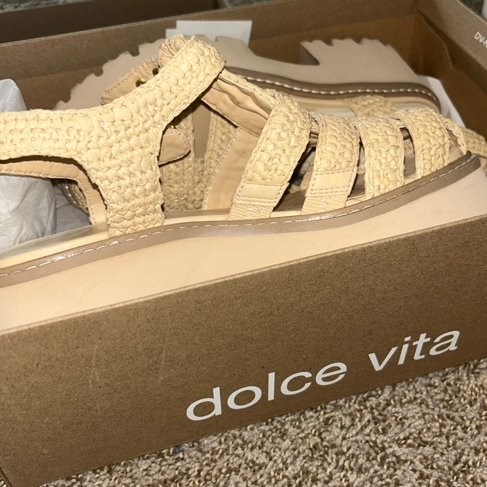 Dolce vita natural knit sandals
